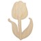 Hand Drawn Tulip Flower Doodle Unfinished Wood Shape Piece Cutout for DIY Craft Projects